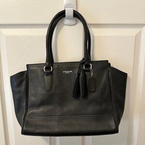 Coach Vintage Restored Legacy Candace Medium Carryall Black Leather-EUC